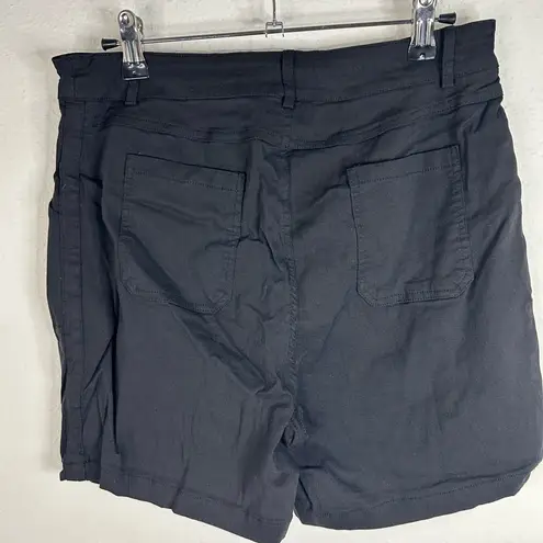 Womens large Black Stretch Waist HighRise Shorts Pockets Comfy Everyday MustHave