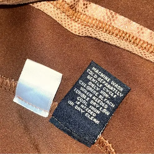 Catherine Malandrino Tan Faux Leather Snakeprint Leggings size XS