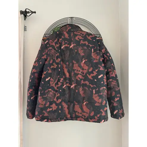 Peruvian Connection Mariposa Puffer Jacket Womens Medium Abstract Print Coat