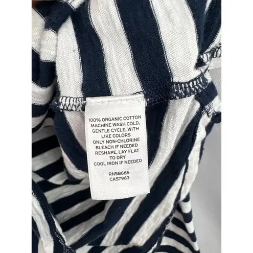 Caslon S Striped Hoodie 100% Organic Cotton Navy/White