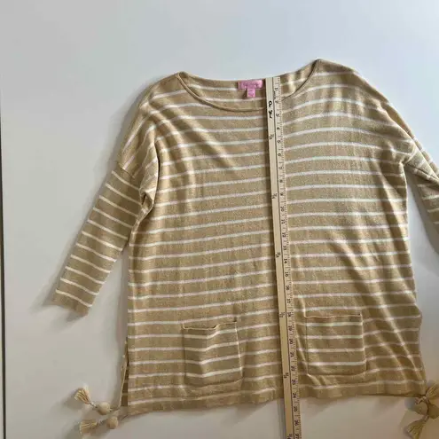 Lilly Pulitzer  Elba Sweater in Heathered Sand Bar Coastal Shell Stripe‎ Sz XXS - Image 13