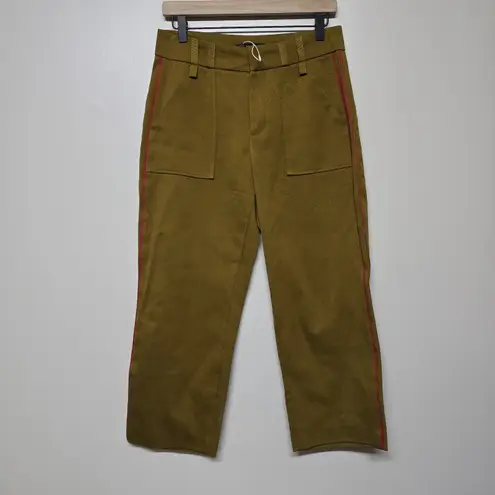 Zara Trafaluc Pants Bottoms Wide Line Cotton Cropped Length M Brown Red Used Size M