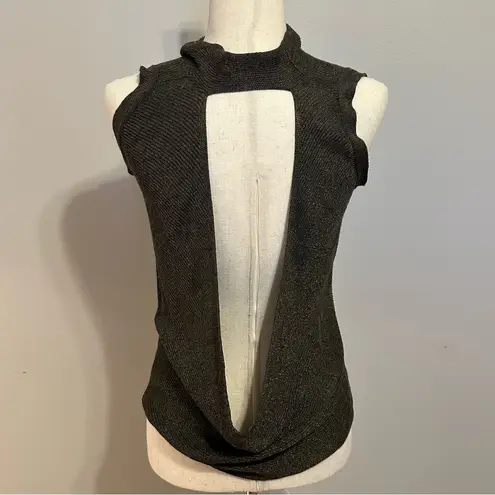 Halston Heritage Knit Open Back Blouse