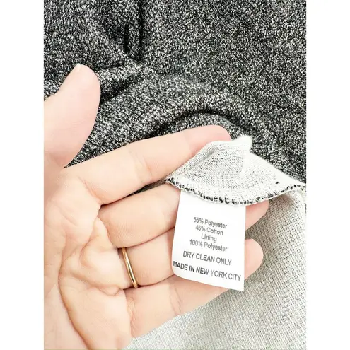 Hunter Bell Gray Silver Metallic Balloon Long Sleeve Knit Top Size XS