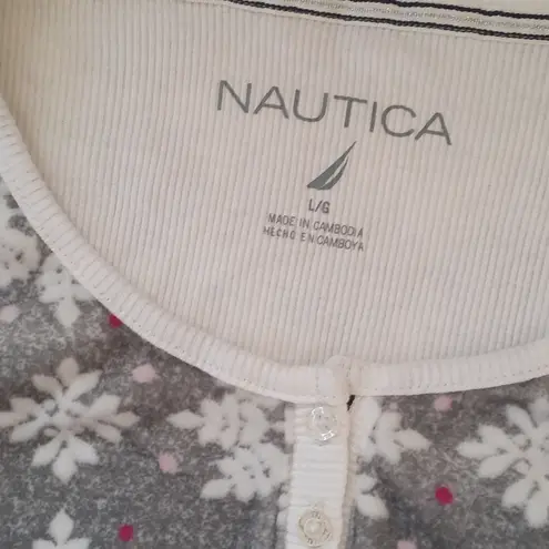 Nautica  Snow Flake Fleece Pajama Set SIZE L thumbnail 4