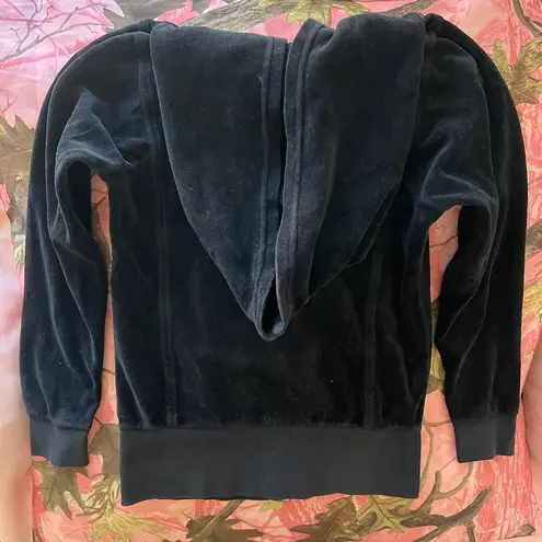 Juicy Couture y2k vintage black velour zip up track jacket