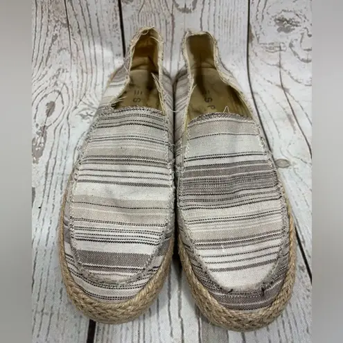 Esprit Espirit Women's Noella Espadrille Slip On Taupe Canvas Flats Size 6.5