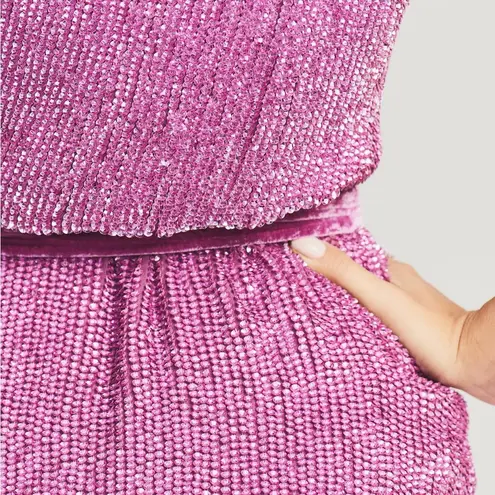 Retrofête Ella Sequin Dress Pink