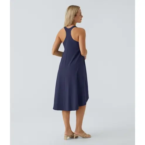 Halara Breezeful Pocket High Low Flowy Quick Dry Casual Dress Patriot Blue L
