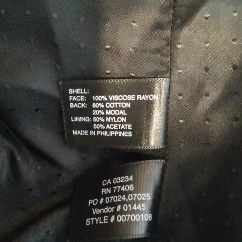 Club Monaco Faux Fur Womens Jacket Black Old Money Office Womens SP