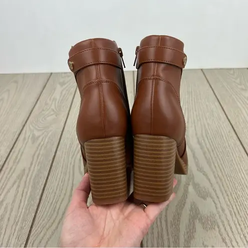 Giani Bernini Women's Trumann Memory Foam Block Heel Dress Booties 9.5M Cinnamon