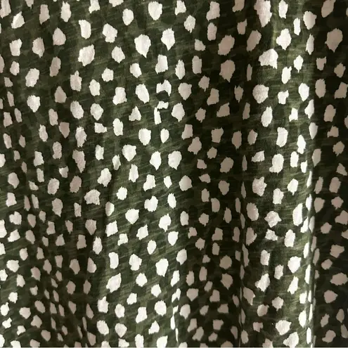 Blair Green and White Polka Dotted Splash Knit Top Size 2XL