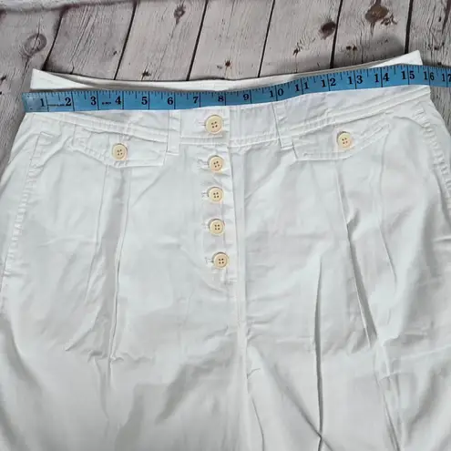 J.Crew  Pleated button-front pant‎ in chino White 8 NWT - Image 9
