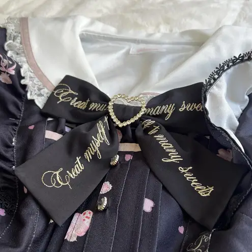 Liz Lisa Many Hearts Afternoon tea One Piece Large Jirai kei Ryousangata dress Black