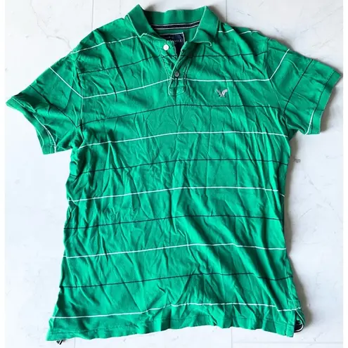 American Eagle  Outfitters Green Short Sleeve Polo Shirt