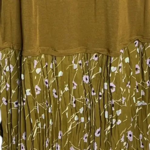 LOGO By Lori Goldstein Vest Womens XS Brown Chiffon Floral Bottom Boho Hippie