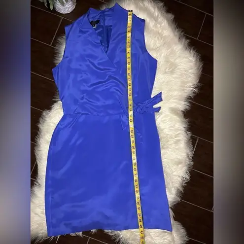 August Silk  100% silk purple wrap dress sz 8