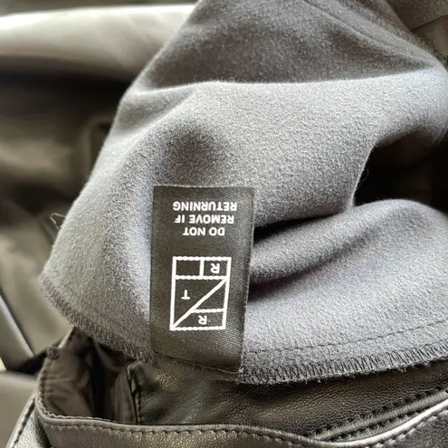 Peter Som x RTR Black Faux Leather Tie Waist Pants Size 14