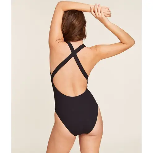 ANDIE Swim The Tulum Ribbed One Piece in Black L Tall NWT