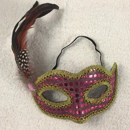 Pink Sequin masquerade masque