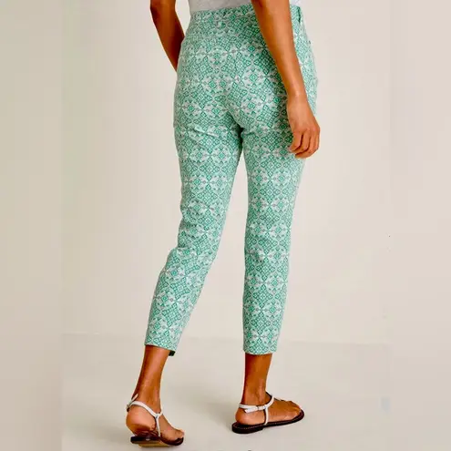 NYDJ Chico’s Cool Control Green Medallion-Print Skinny Ankle Jeans -Sz 14-NWT