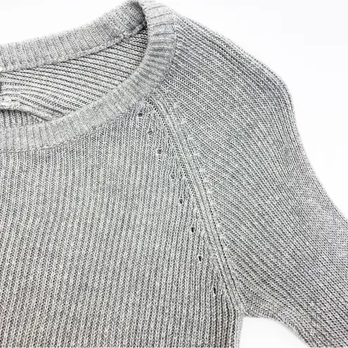 Lululemon  Cabin Yogi Long Sleeve Heathered Medium Grey Ribbed Cashmere Sweater