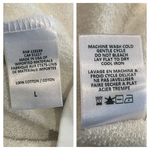 Lauren Moshi Spalding Hello Moshi Pullover In Milk Size Large