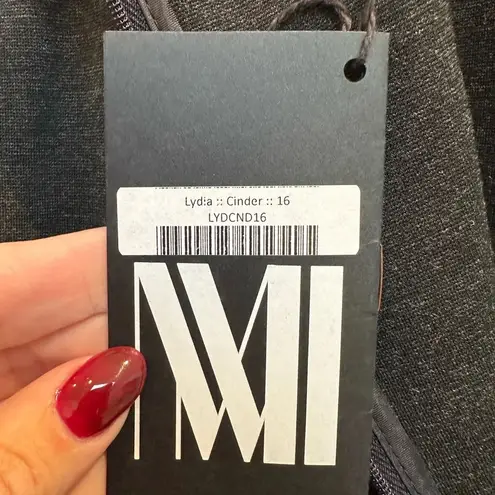 MM.LaFleur M.M.LaFleur The Lydia Dress Textured Ponte Cinder Grey Knee Length Size 16 NWT