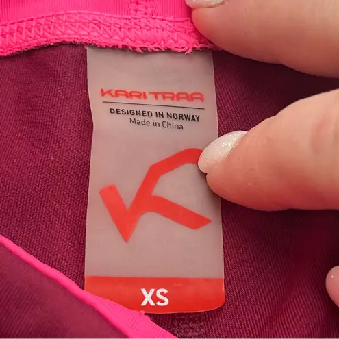 Kari Traa Womens Size XS Pink Leggings Athletic Workout Fitness Gym Running