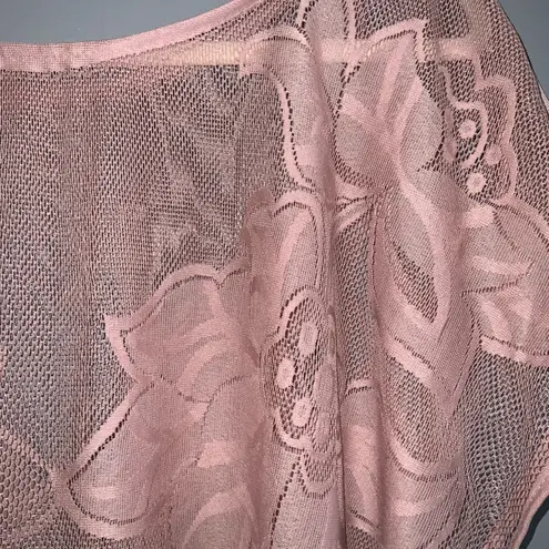 Dusty Rose Pink Sheer Floral Cover