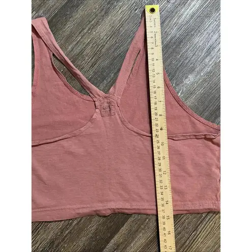 Antire Jeval Boho Gypsy Rustic Beach Lounge Distressed Vintage Crop Jaded Tank M Red Size M