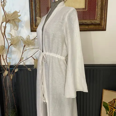 Puro Lino 100% Linen Italian Lagenlook Kimono Duster Coverup Dress