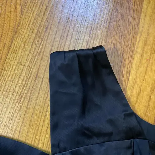 Morgan Taylor Satin-ish tank black dress with beautiful stars cut out on bottom