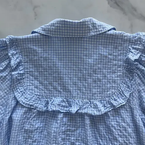 Sandy Liang x Target Gingham Dress Blue White Size M Preppy Chic Cottage Core