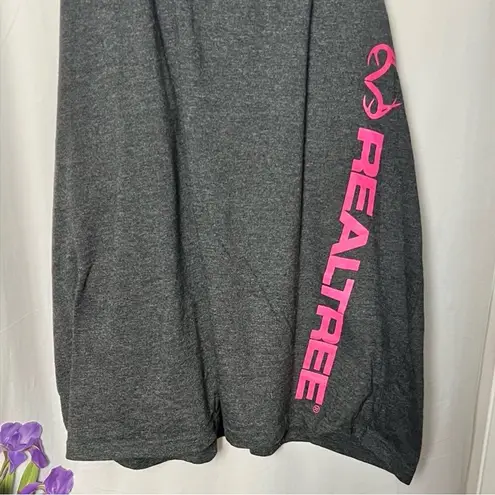 Realtree Women's Charcoal Tank Top with Pink Logo Size 2X