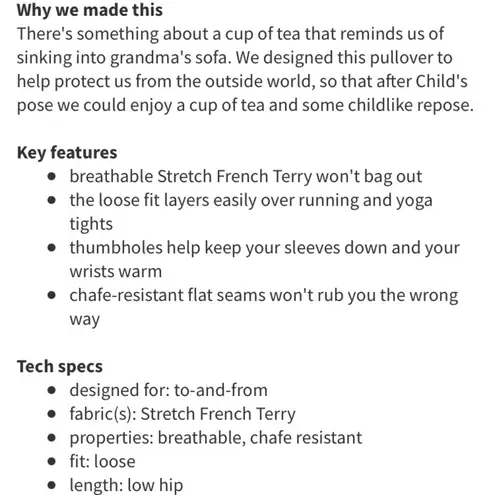 Lululemon Tea Lounge Pullover in Heathered Coal