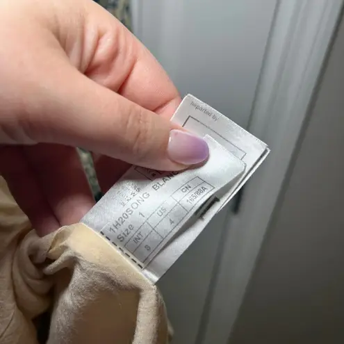 Ba&sh Paisley Print Midi Dress Blue Beige Boho Bohemian Size Small abstract bold