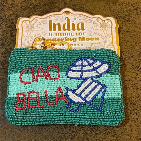 Wandering Moon | “Ciao Bella” Beaded Wallet Green