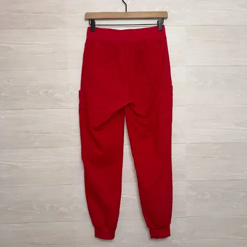 Maevn Women's Size XS Red Jogger Nursing Scrub Pants