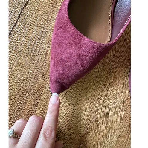 Donald Pliner Plum Suede Heels Women's Size 8.5 Red