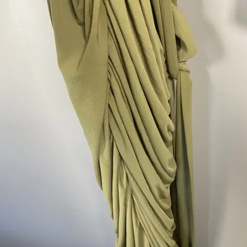 Majorelle Revolve Darla Midi Dress Women's Size S Olive Green Cut Out Party NWT