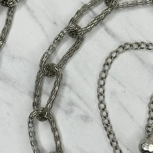Silver Mesh Chain Link Belt Adjustable Y2K Plus Size One Size ✨