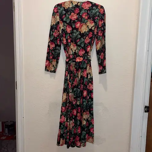 Vintage Floral Dress Rose Garden Print