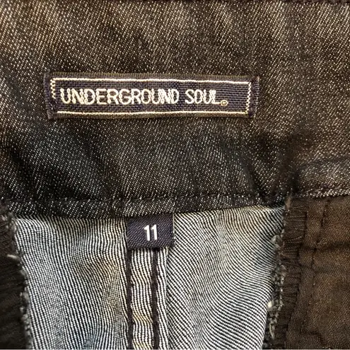 Bermuda Underground Soul  Denim Blue Jean Long Shorts Mid Rise Juniors 11