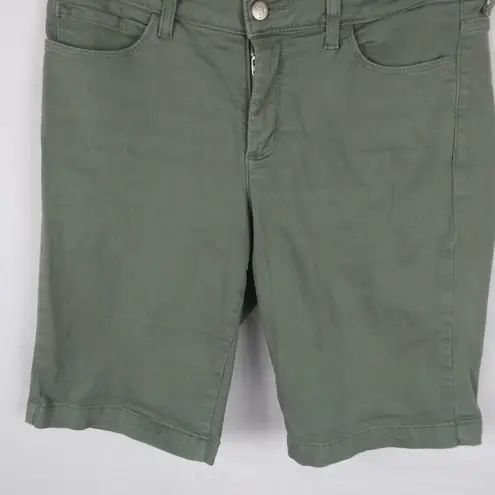 NYDJ  Not Your Daughters Jeans Green Helen Twill Bermuda Shorts Size 6