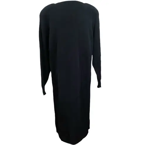 Vintage Sweet Baby Jane black sequins paisley embellished knit maxi dress sz L Size L