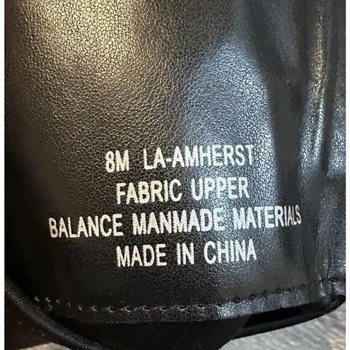 Laura Ashley Amherst Knee Riding Boots Black Faux Suede Side Zip Buckle Size 8M