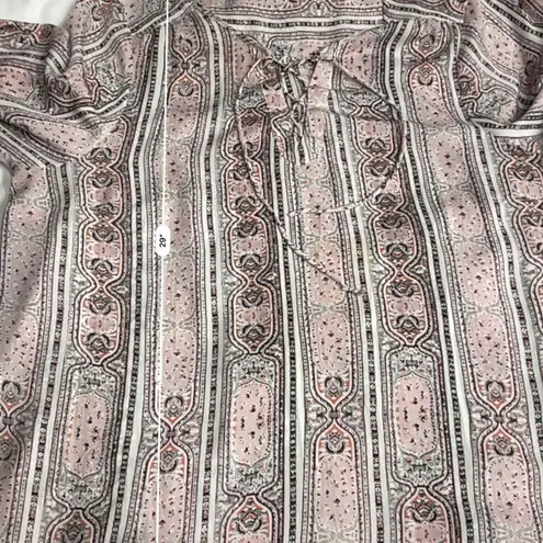 NYDJ Not Your Daughters Jeans Paisley Print Long Sleeve Blouse Plus Size 2X Purple Size XXL