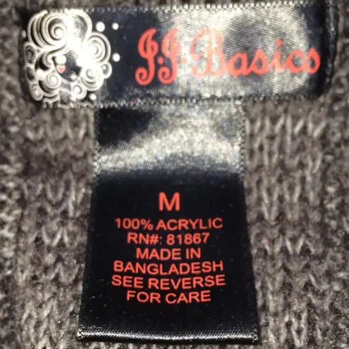 J.J. Basics Sleeveless Cowl Sweater Tunic/Sweater Dress w/Vertical Ribbing Knit Gray Size M