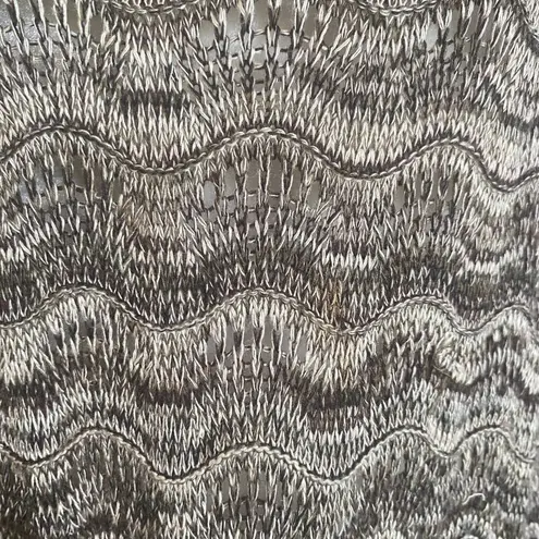 Venezia 18/20W stretchy heathered knit wide sleeved sweater wide waistband Gray